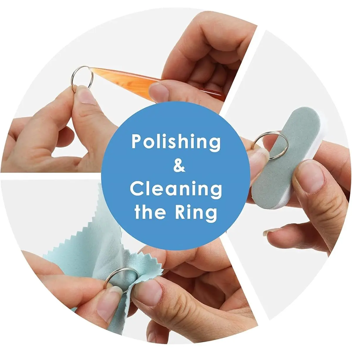 Y31A J~Ring Sizer Measuring Tool Set, 12 Pcs Ring Mandrel, Ring Sizer, Rubber Hammer, Plastic…