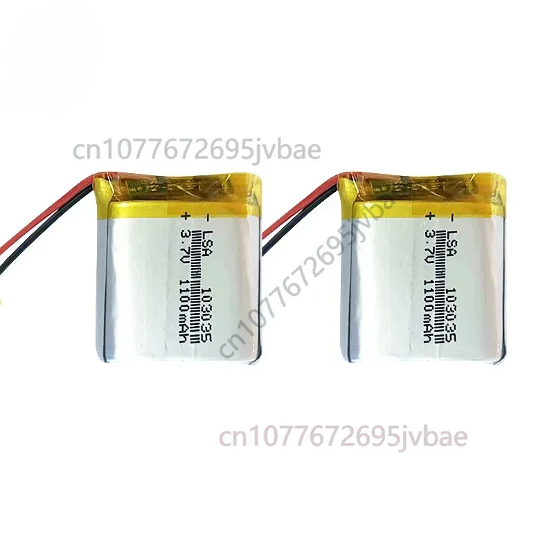 Replacement 103035 Li-Polymer Battery 1100mAh 3.7V for Facial Humidifiers Tablet PCs LED Lights