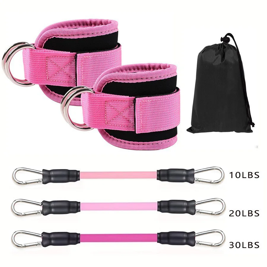 Enkelbandjes Weerstandsbanden Set Fitness Workout Oefenapparatuur Enkelgewicht Yoga Elastische Fitnessband Voor Gym Man Vrouw