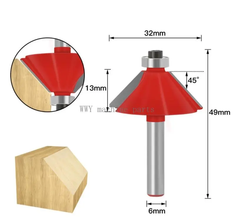 12 Pieces 6 Handle 1/4 Handle 8 Handle Woodworking Milling Cutter Woodworking Knife Set Wooden Box Set Trimming Knife Straight K