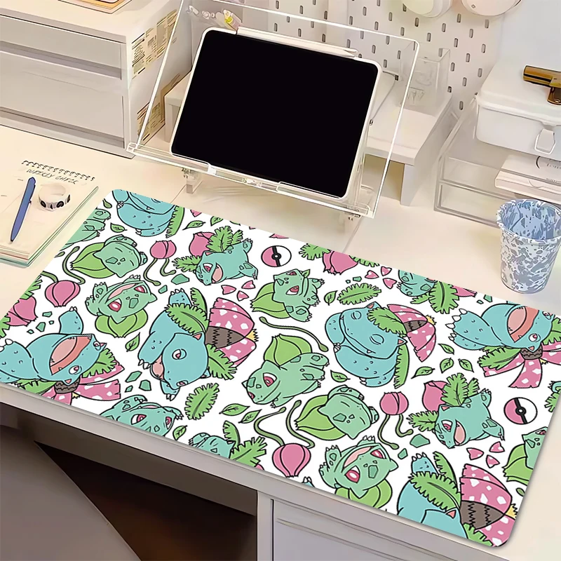 

Коврик для мыши с усиленным краем P-Pokemon Bulbasaur, игровой коврик для геймеров, коврик для компьютерного стола, нескользящий коврик для клавиатуры, коврик для планшета, коврик для мыши
