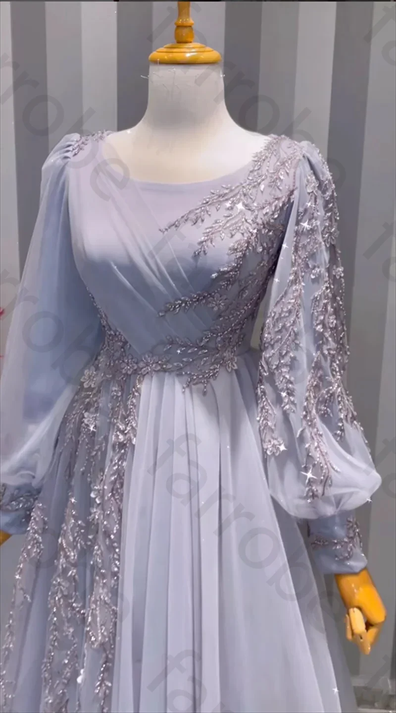 Customized Modest Long Sleeves Prom Dresses Evening Dresses Dubai Long Formal Party Dress Saudi Arabia Prom Party Gown for Women image 5