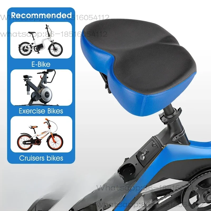 Comfortable Bicycle Saddle Double Shock Absorption Commuter Cycling Seat High Elastic Widen MTB Road Bike Cushion