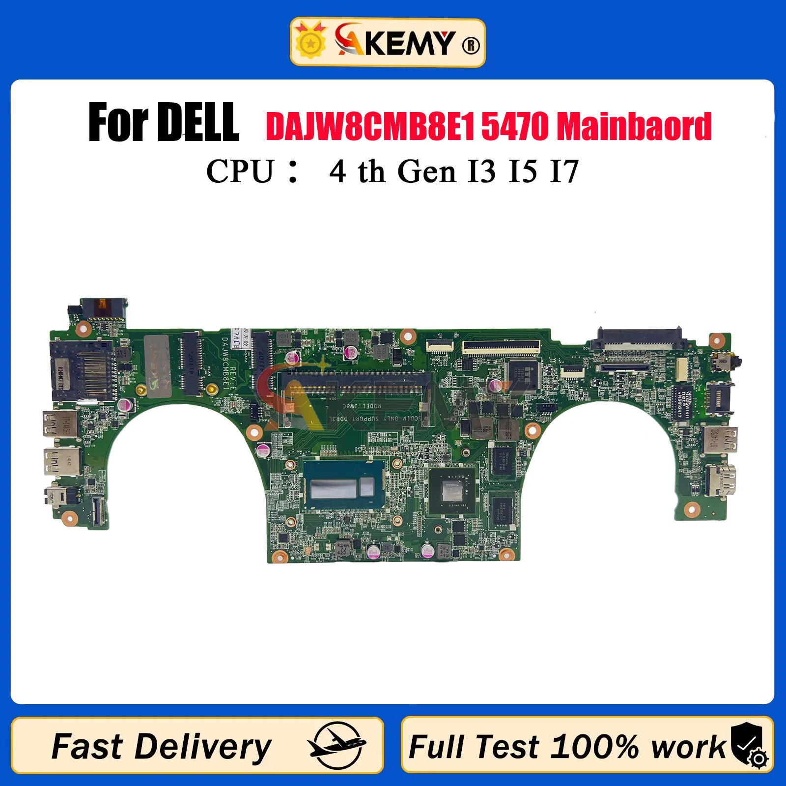 

For DELL Vostro 5470 V5470 Laptop motherboard I5-4200U I7-4500U CPU CN-02TK7V 02TK7V DAJW8CMB8E1 GT740M DDR3L Mainboard Test OK