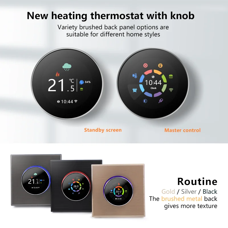 Smart Knob Thermostat BHT-7000 Tuya Floor Heating Controller Digital Wireless Termostato Wifi Smart Thermostat For Heating