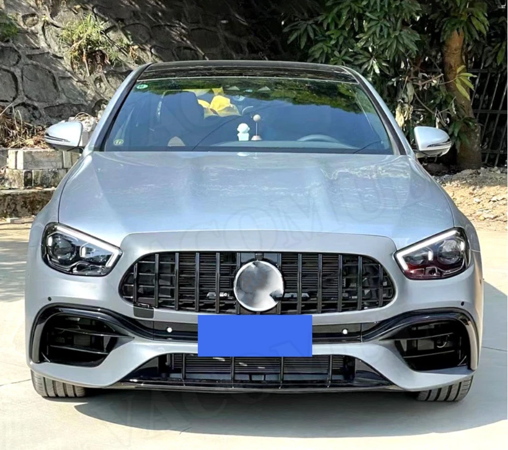 

PP Car Body Kits for Benz W213 E260 E300 E350 E63S 2021 Front Bumper Lip Rear Diffuser Rear Spoiler Splitters Front Grill
