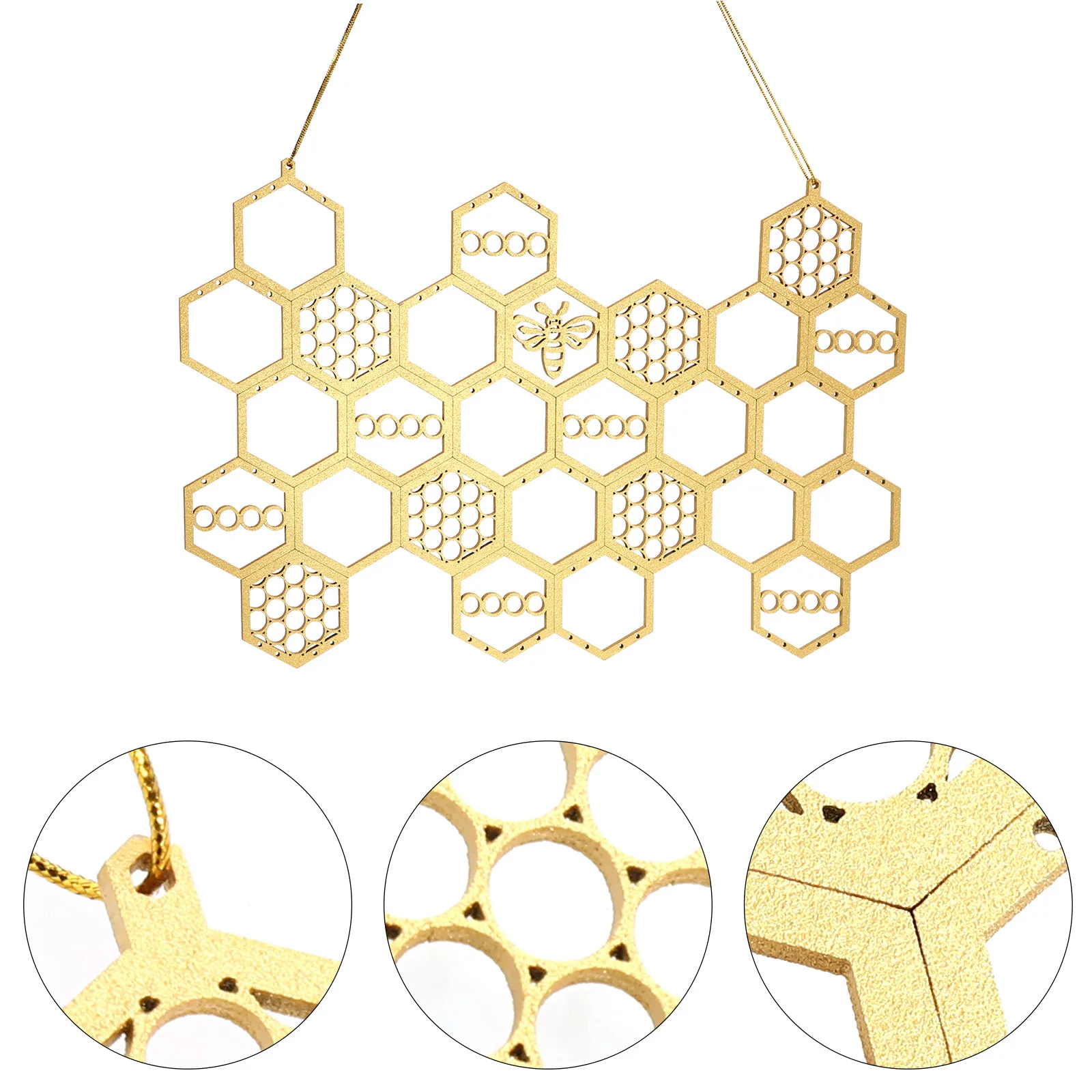 

Деревянная подставка для сережек с дизайном «соты» для организации украшений на рабочем столе, элегантный держатель для хранения, декоративная настенная полка