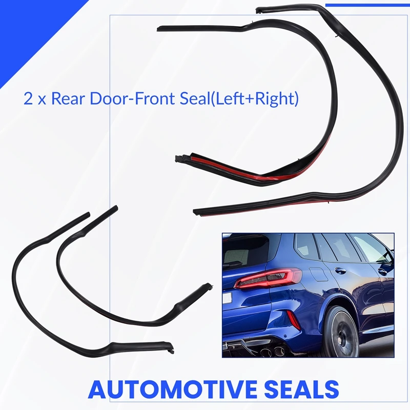 For BMW X5 X5M F15 2014-2018 Car Rear Door-Front Seal Left & Right 51767318509 51767318510