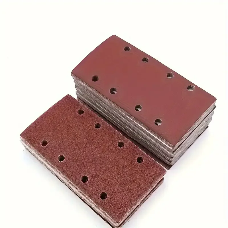 15Pcs Self-Adhesive Sanding Sheet for Pneumatic Sander, 185x93mm Rectangular Hook and Loop Fastener Sandpaper Sheet