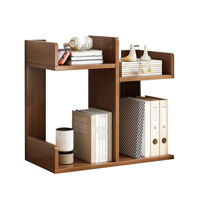 Kids' Desk Bookshelf Multi-Layer Simple Storage Rack for Student Dormitories Compact Desk Organizer for Easy Book Access