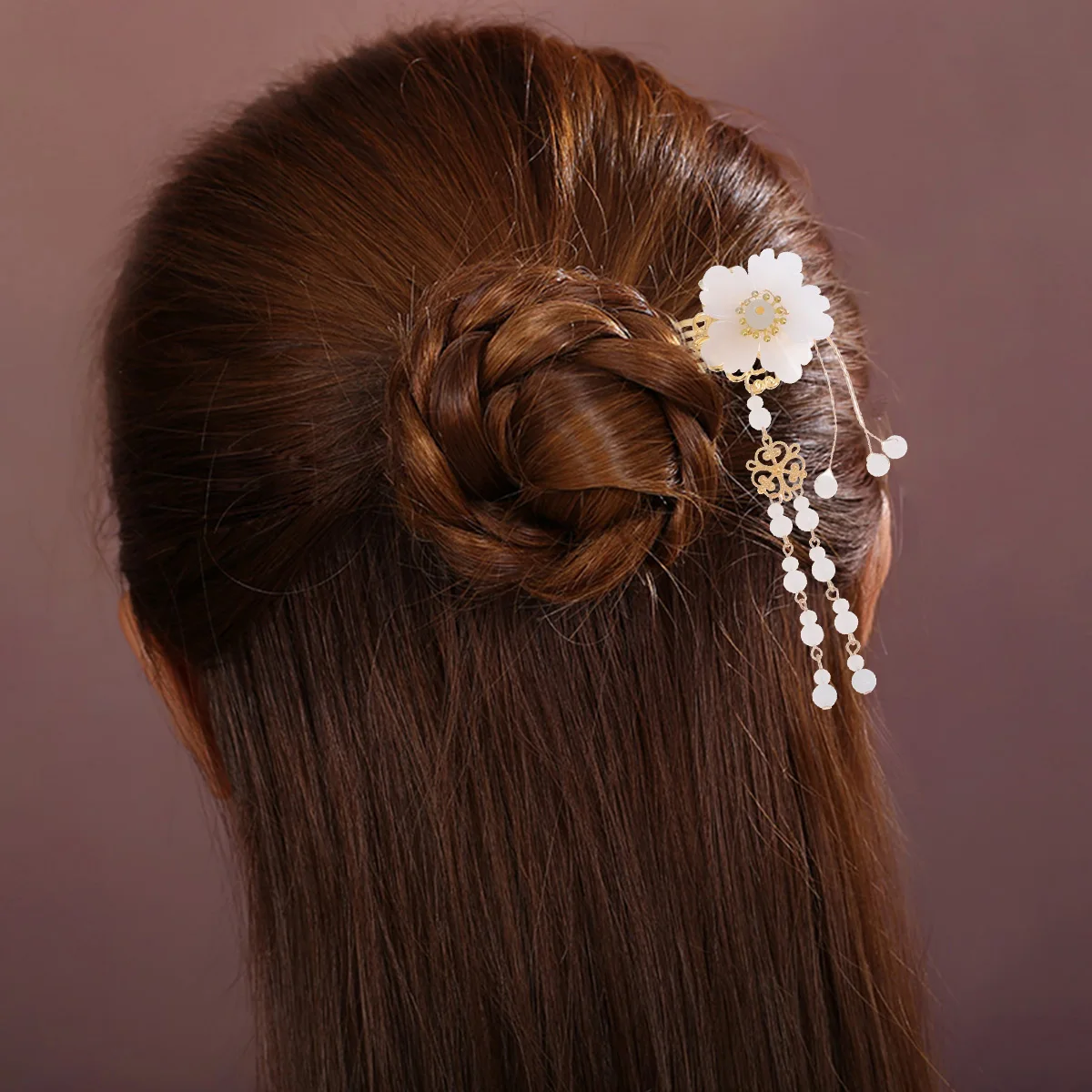 

2Pcs Hanfu Hair Comb Tassel Hairpins Handmade Elegant Headwear Cosplay Wedding Party Chinese Ancient Style Hair Accessories