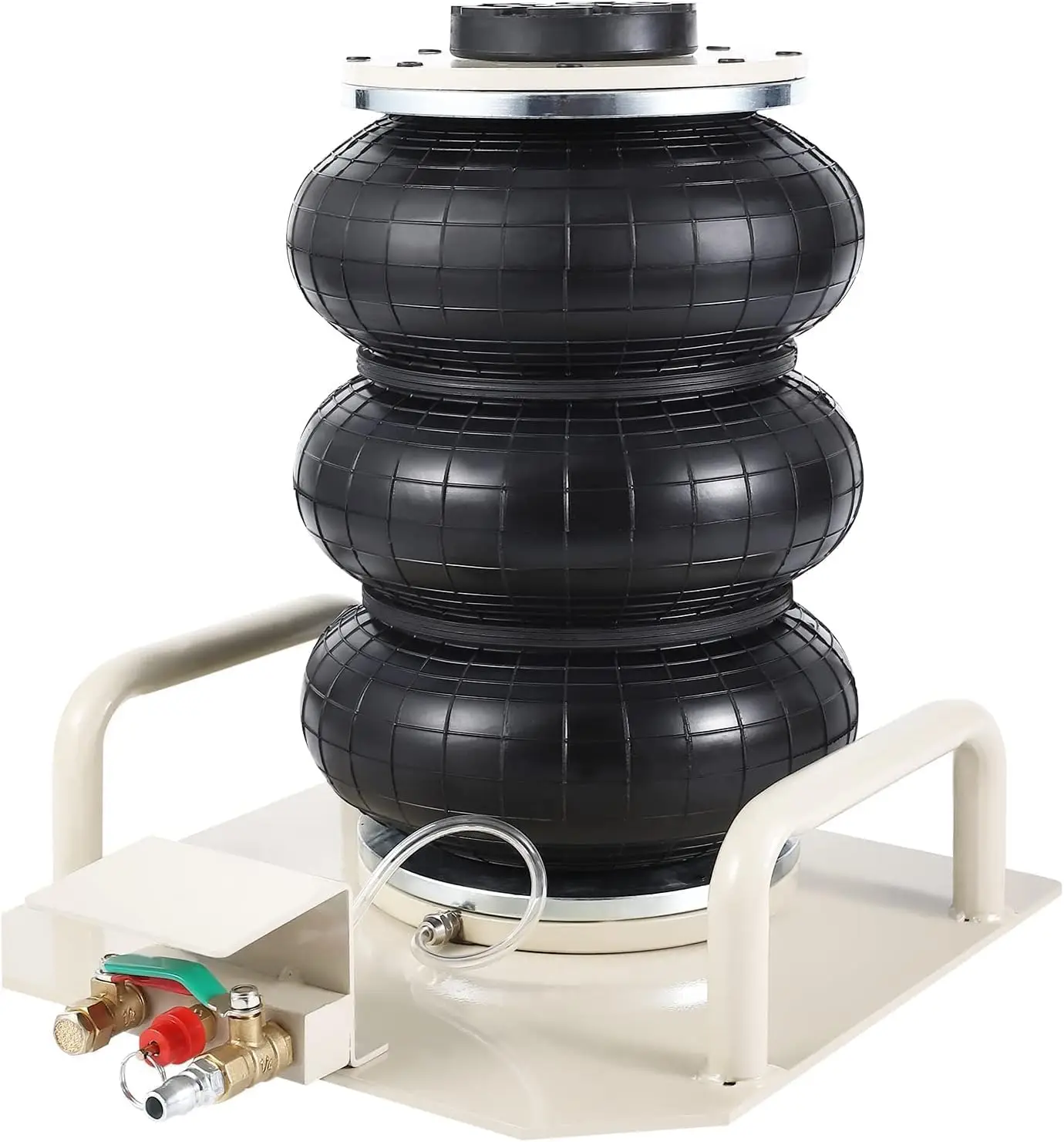 

Air Jack, 3 Ton/6600 lbs Triple Bag Air Jack, Portable Air Bag Jack Lift up to 17.7 inch/450 mm, Pneumatic Jack with Double Hand