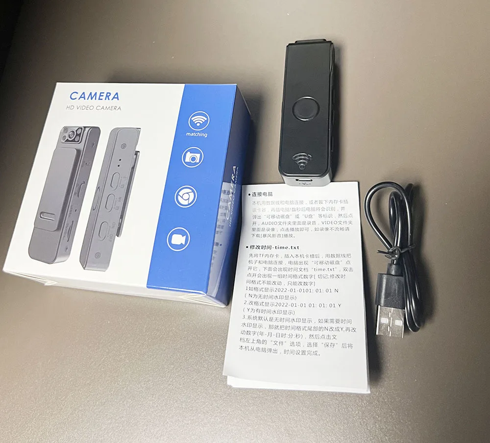 Outdoor HD Law Enforcement Recorder Infrared Night Vision Camera Lens Rotatable Motion Camera with Magnetic Magnet