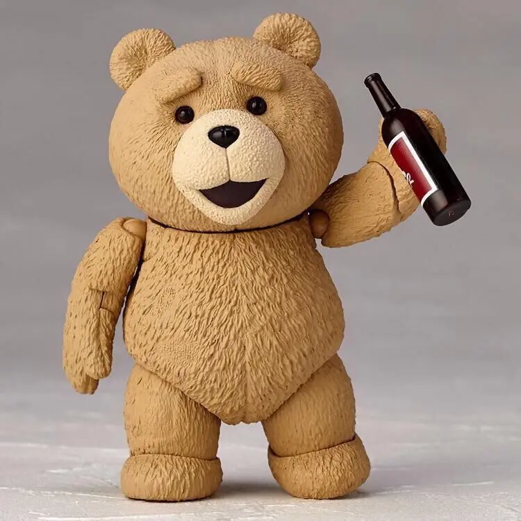 Revoltech Movie Ted 2 Bär Actionfigur mit zusätzlichen Gesichtszubehörteilen, bewegliches Gelenkmodell, Spielzeug, Sammlerstück, kreatives Ornament – Detail 4
