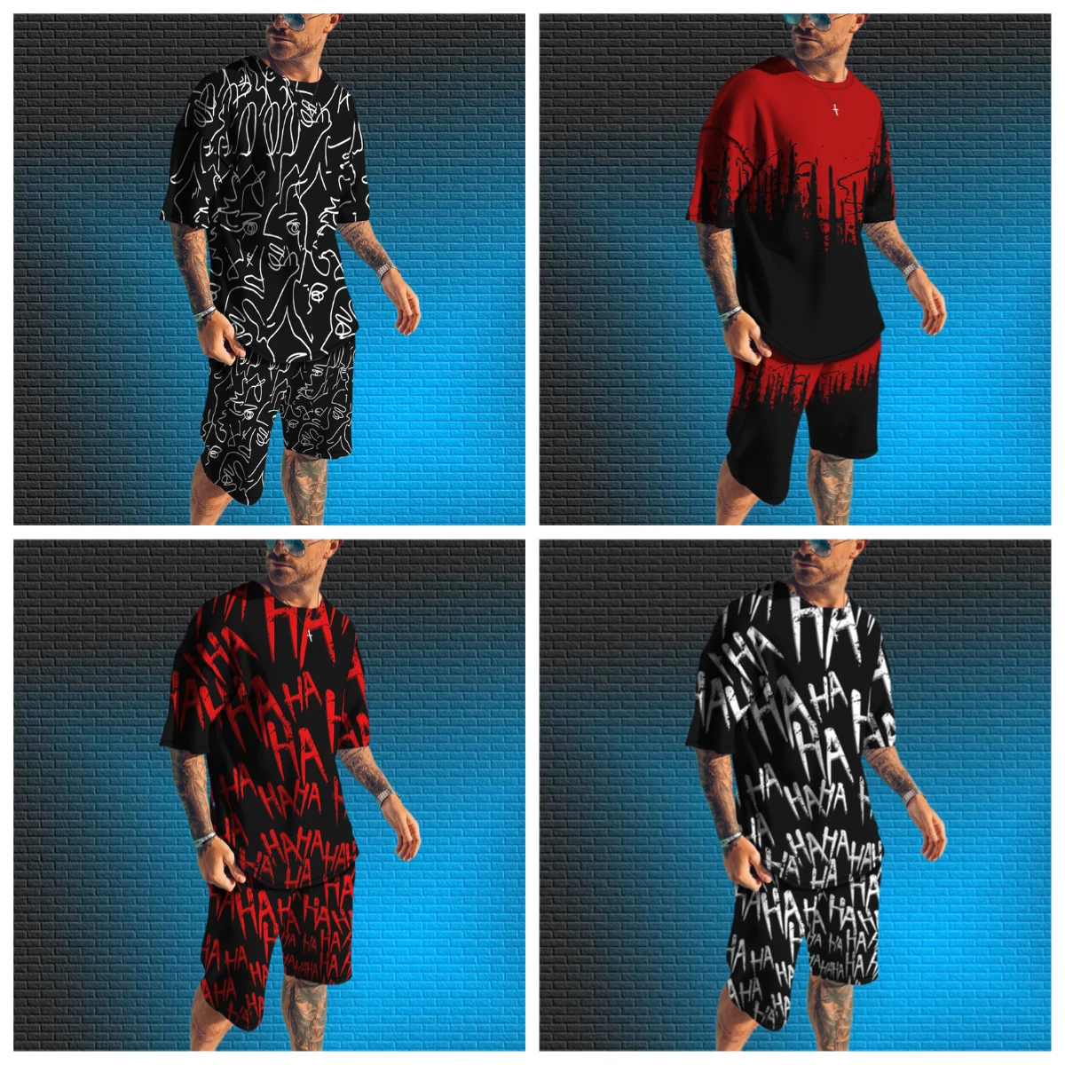

New 2025/26 Men's Sportswear Trend Men Sets Tracksuits Clothing Casual Shorts+tshirts Set Sweat Suits Summer Tracksuit Men Sets