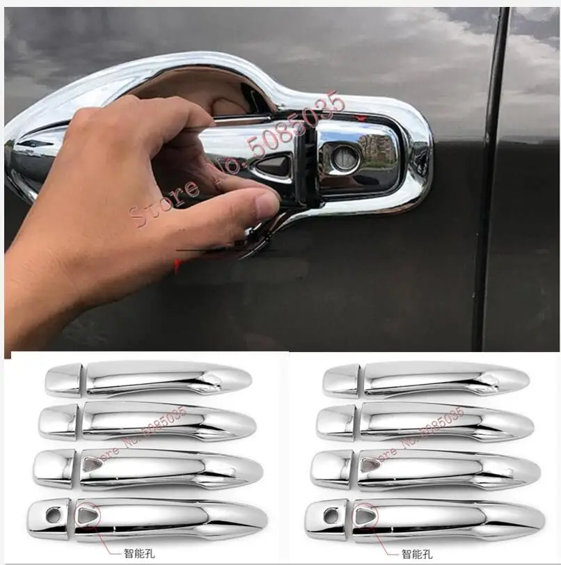 High quality New Chrome Car Side Door Handle Cover Trim With SMART Keyhole For Nissan Qashqai J11 2015 2016