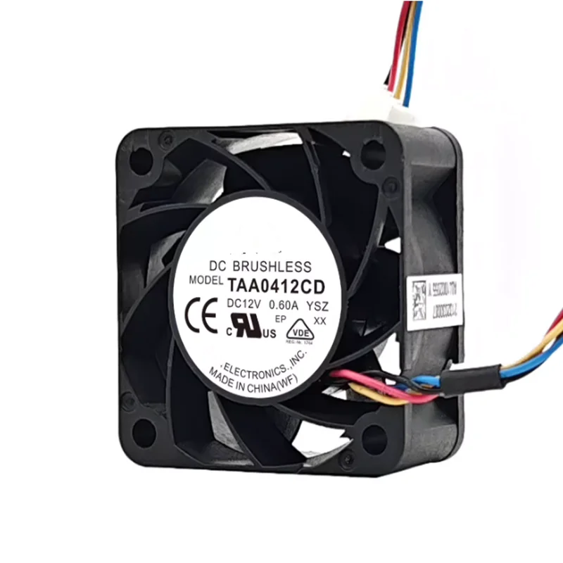 1PCS  Cooling fan TAA0412CD  4020 12V 0.6A motherboard PWM large airflow 4CM server cooling fan