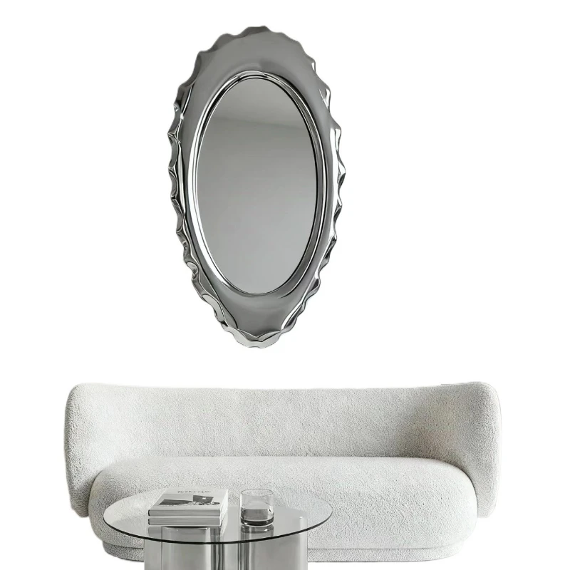 Art mirror full body full-length living room bedroom stainless steel mirror wall-mounted