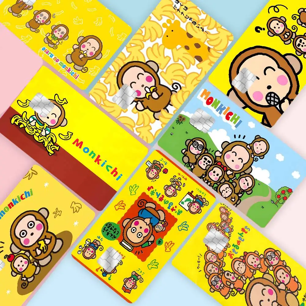 Cartoon Cute Monkichis Game Anime Sticker Film Skin Cover Case For Small Large No Chip Debit Credit Card Front Side