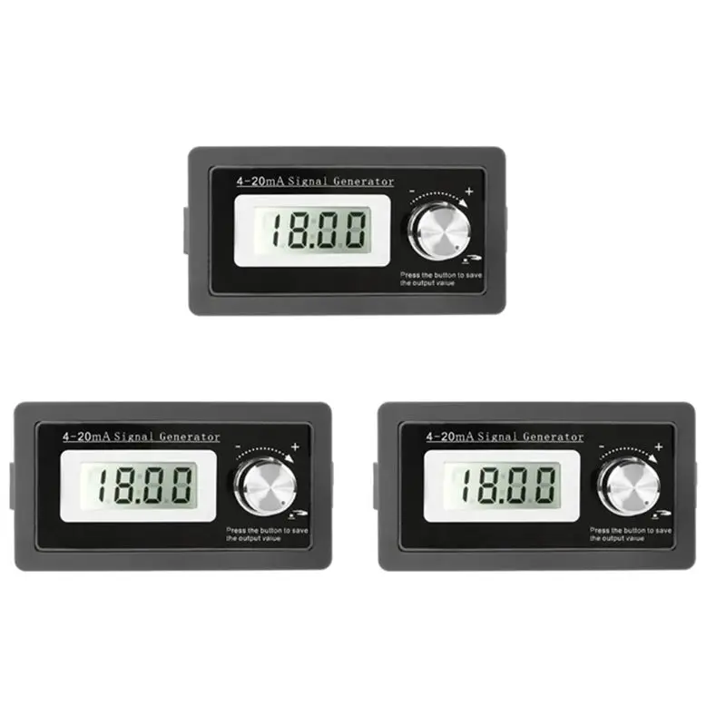 3X New 2-Wire 4-20MA Current Signal Generator Panel-Mounted Current Loop Generator 4 To 20MA Simulator High Precision