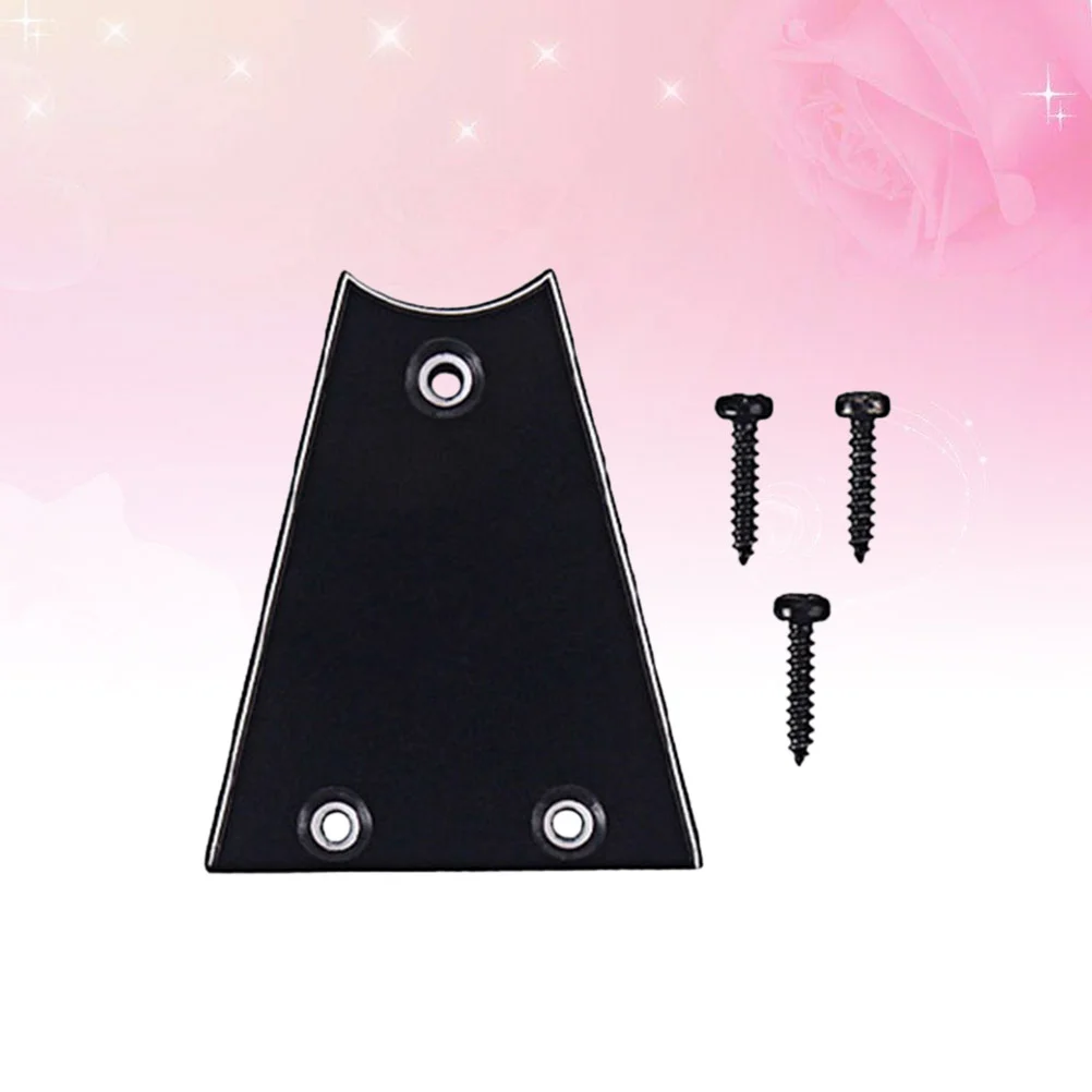 1 Set Plastic 3 Holes Truss Rod Cover Plate with 3 Screws for Electric Guitar Bass Parts Truss Rod Cover for Guitar