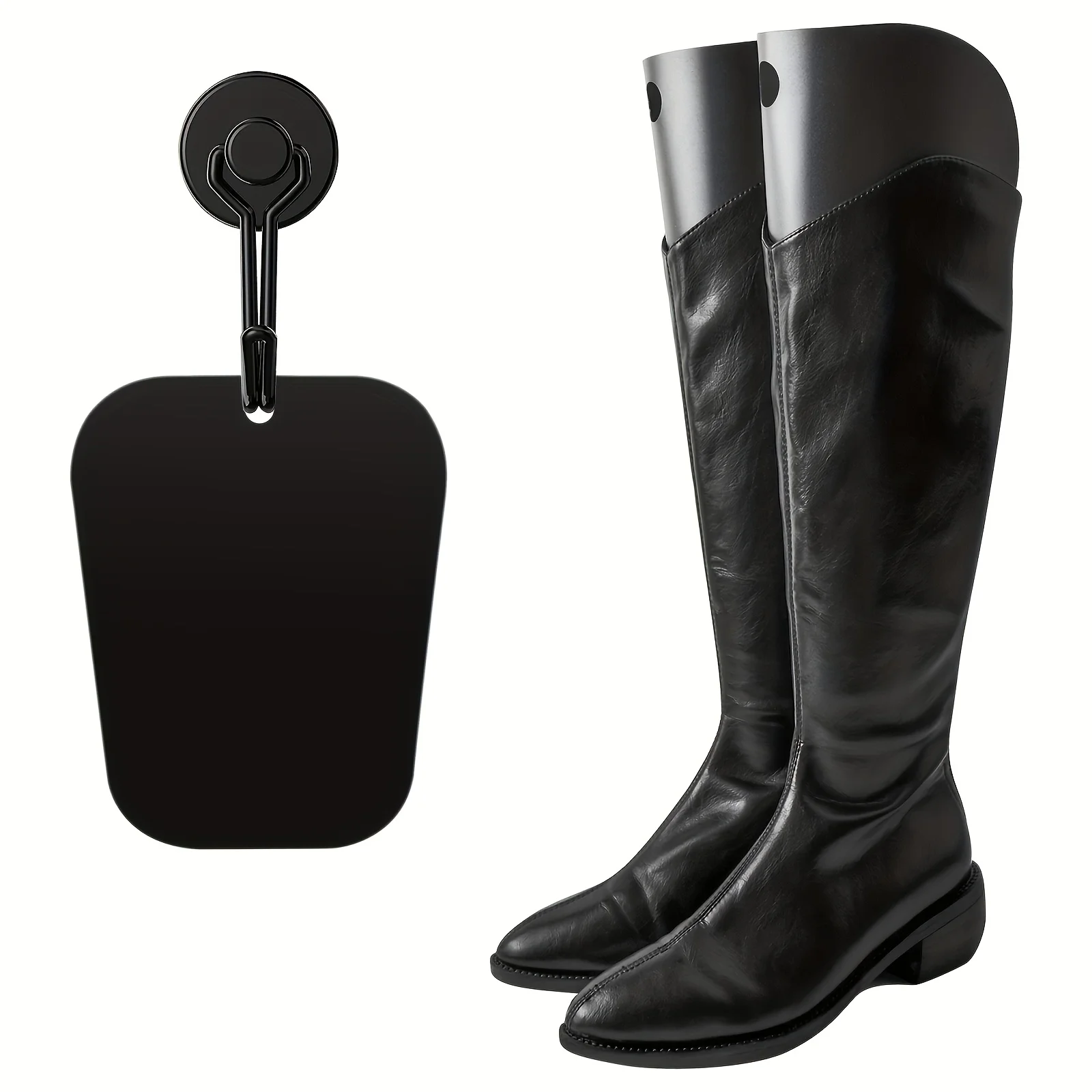 Shaper per scarpe in plastica nera da 8 pezzi: supporto elasticizzato per scarpe di fascia alta durevole, accessori per modellanti per scarpe da uomo e da donna