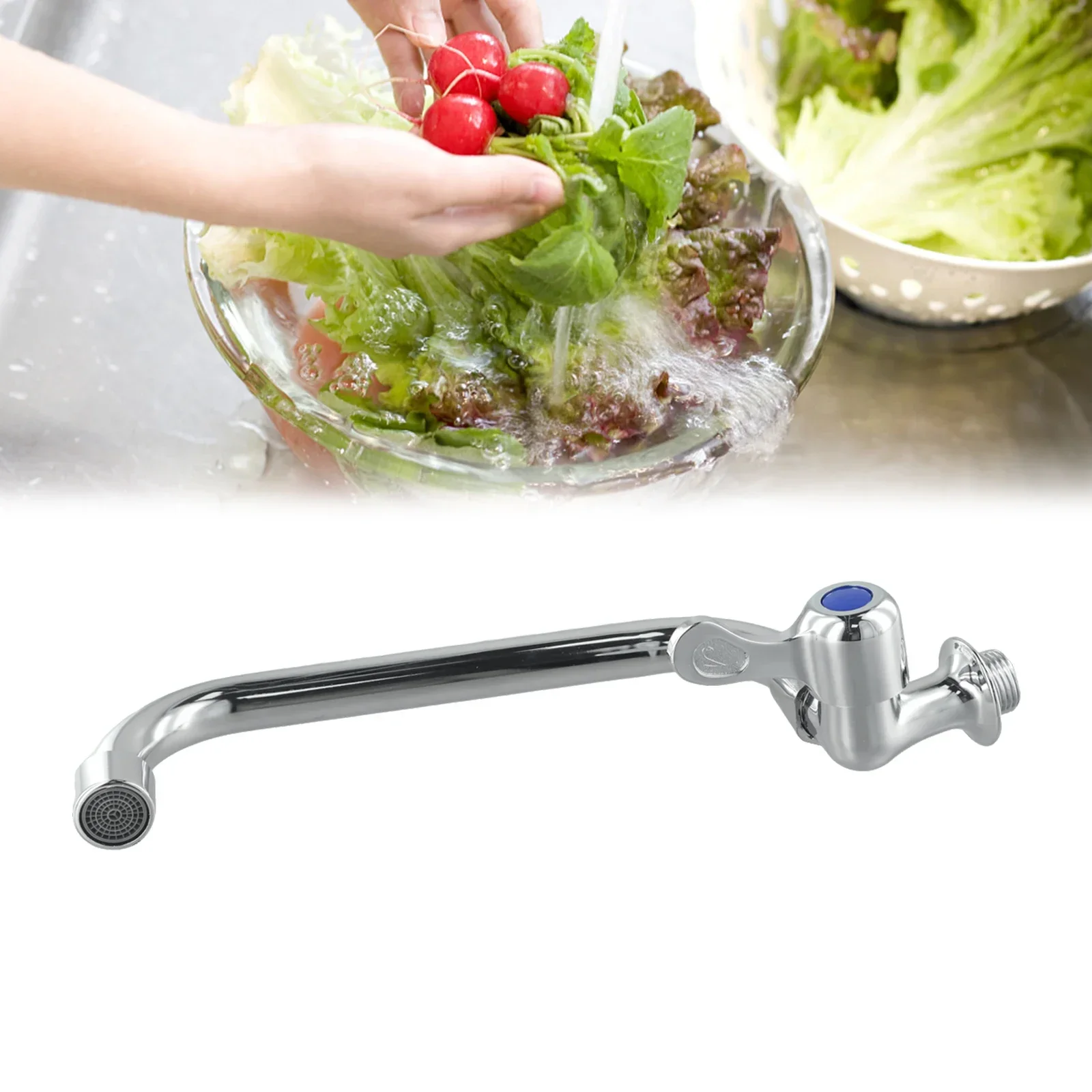 Zinc Alloy Wall Mount Kitchen Water Purifier Tap Single Lever Hole Cold Water Faucet for Family Use Energy Saving Bubble Flow