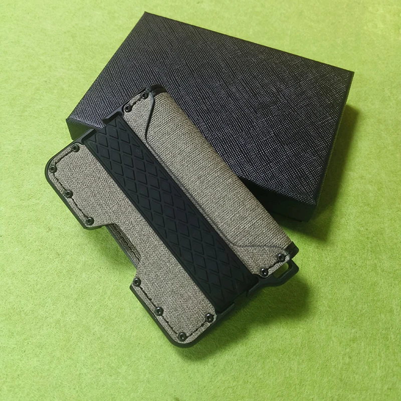 Wallet for Men - Slim Mens Wallet Bifold Wallets Aluminum Credit Card Passport Holder Mens Wallet, RFID Blocking Money Clip Thin