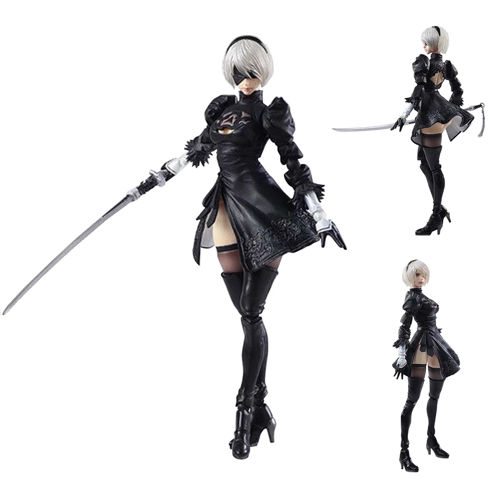 

Game peripheral 2B figure 2B action figure 2B figurine doll super movable Model Toy Collection Statue Gift Desktop ornament 15cm