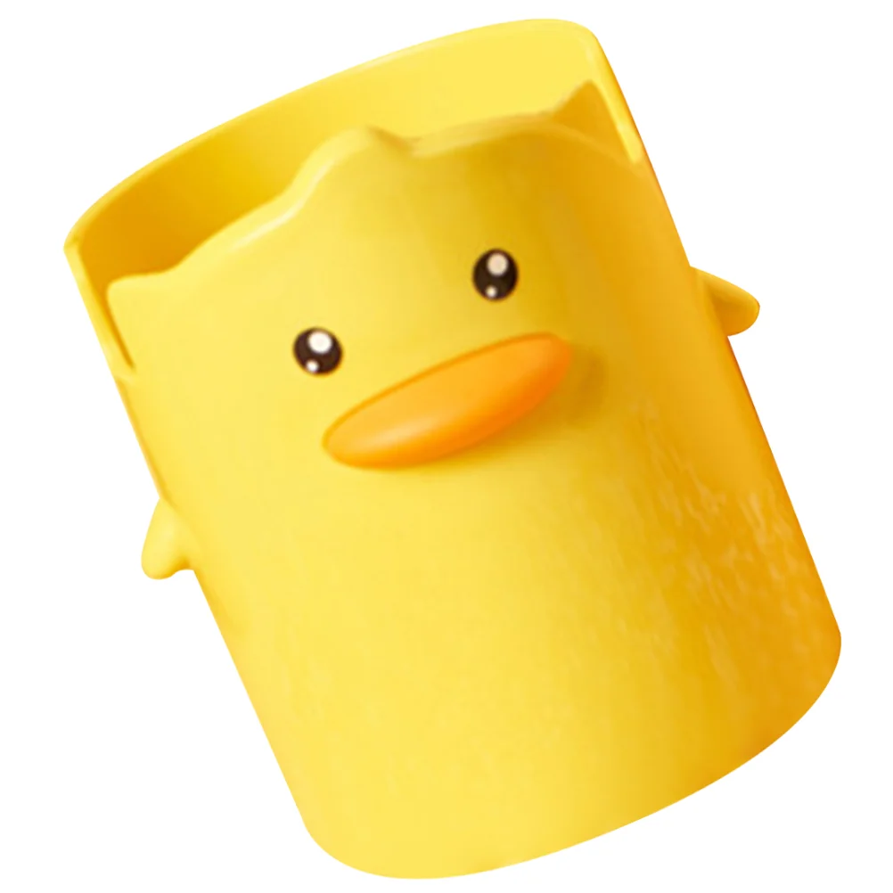 Cartoon Little Yellow Duck Pen Holder Makeup Brush Cup Office Pencil Organizer Desktop Bucket