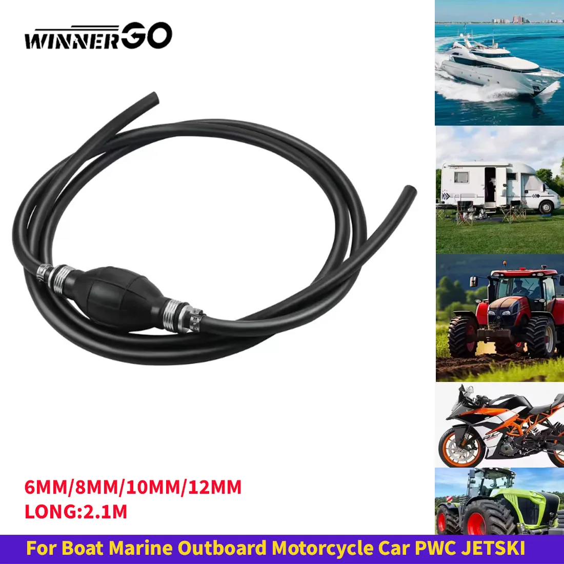 Newest High Flow Siphon Hand Pump Portable Manual Car Fuel Transfer Pump for Water Fish Tank