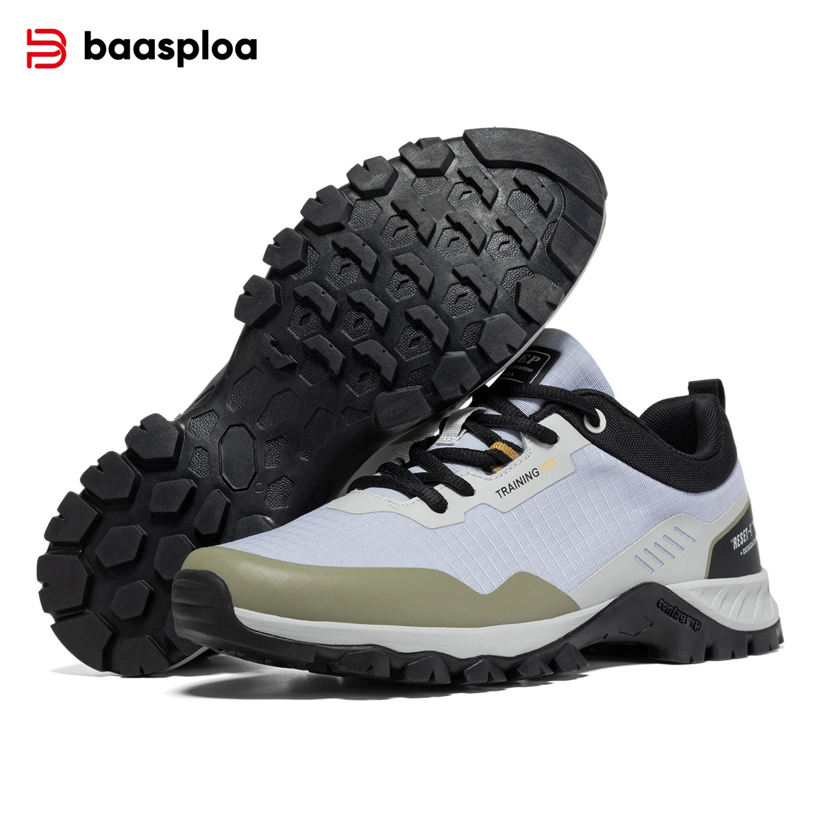 

Baasploa Мужская походная обувь Модные сетчатые дышащие легкие износостойкие водонепроницаемые мужские повседневные нескользящие кроссовки для скалолазания