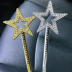 1pc Fairy Wand 13 Inches Golden Silver Angel Star Wand Five-Pointed Star Plastic Princess Fairy Cane For Girls Stage