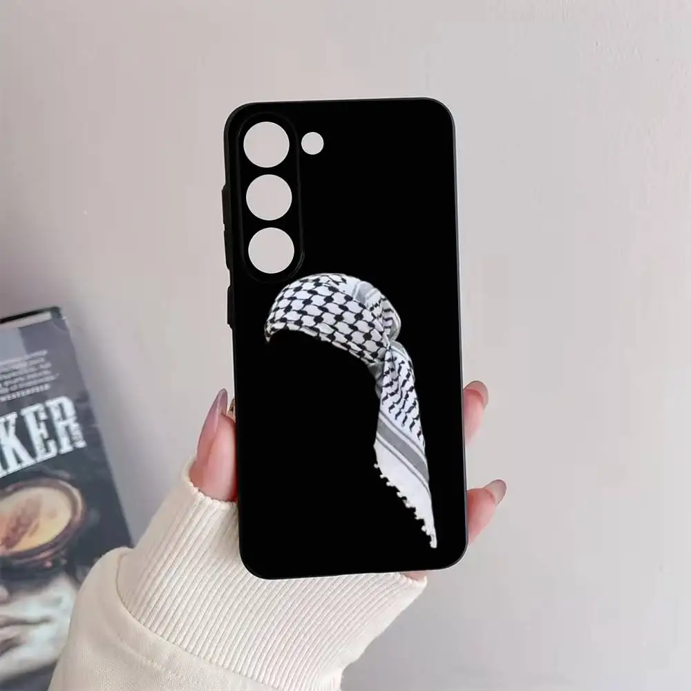 Hattah Keffiyeh Funda de teléfono de moda para Samsung Galaxy A73,72,51,53,52,71,22,5G,Note,J7,8,9 funda negra suave