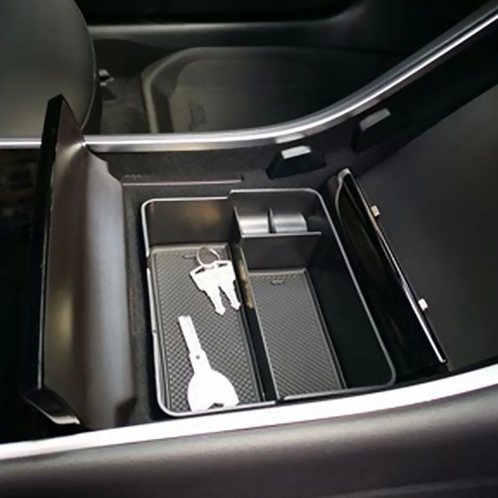 

1pc Car Storage Box For Center Console Premium Plastic Multifunctional Auto Console Case Large Capacity Vehicle Interior