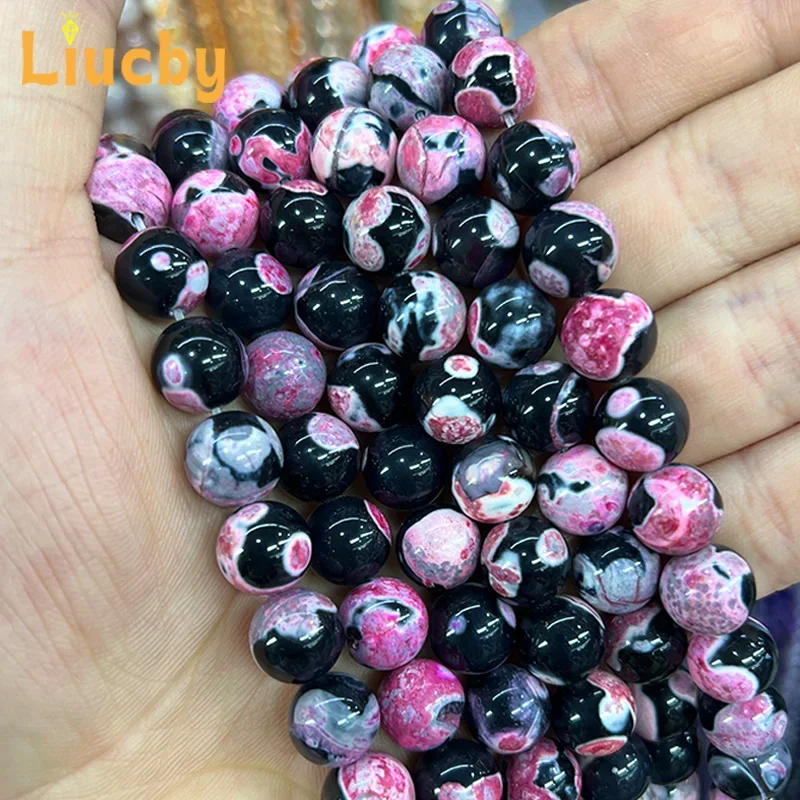 Natural Stone bright red Fire Agates Beads For Jewelry Making DIY Women's earrings keychain Rings Accessories 15