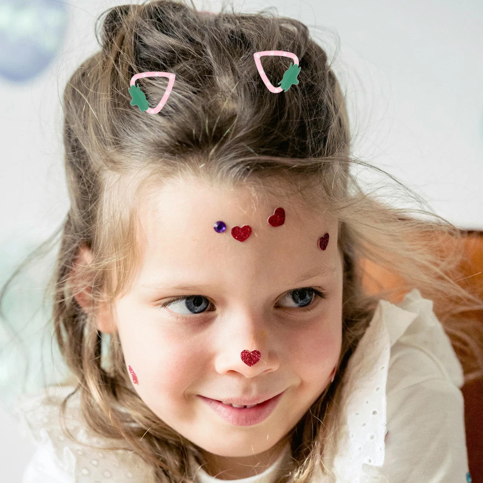 

7 Pcs Hairpin Barrettes for Girls Fashion Accessories Charming Adorable Fruit Clips Metal