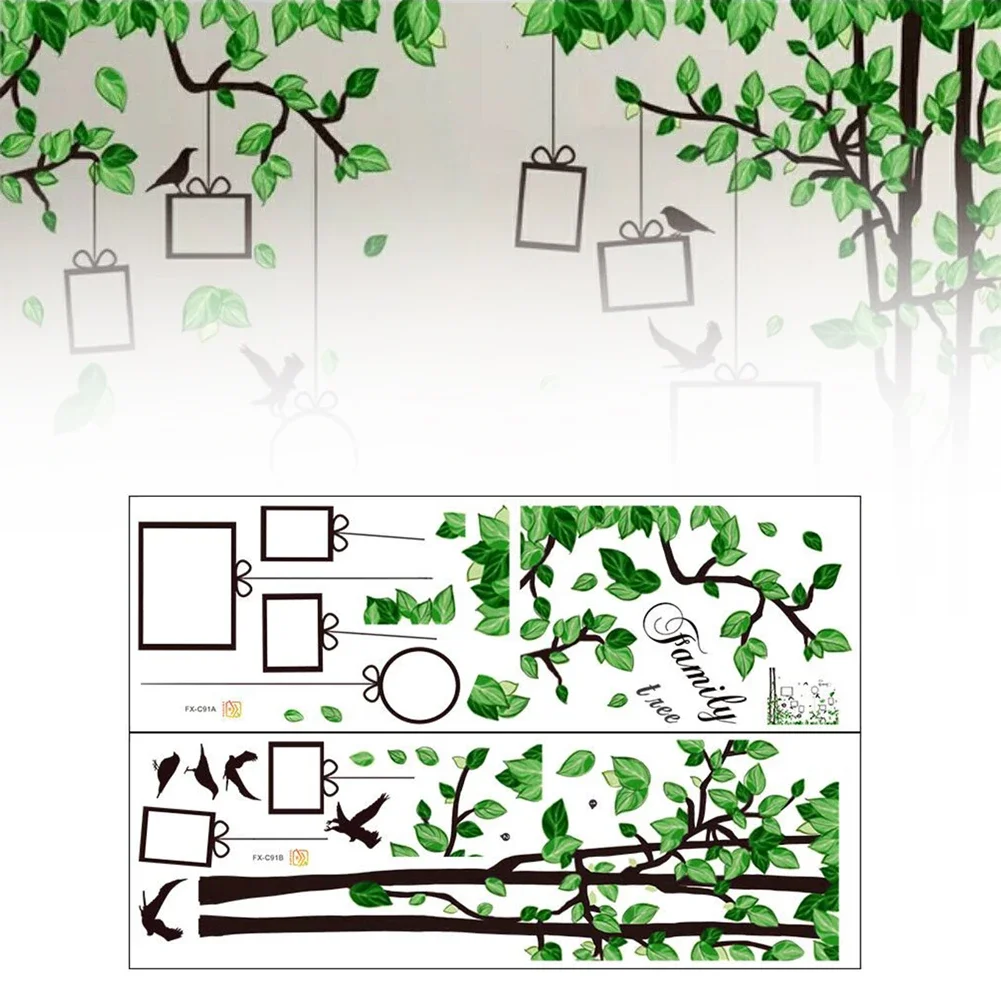 100% nuevo pegatina de pared pegatinas árbol verde decoración del hogar pegatinas de pared pegatinas de pared decoración familiar