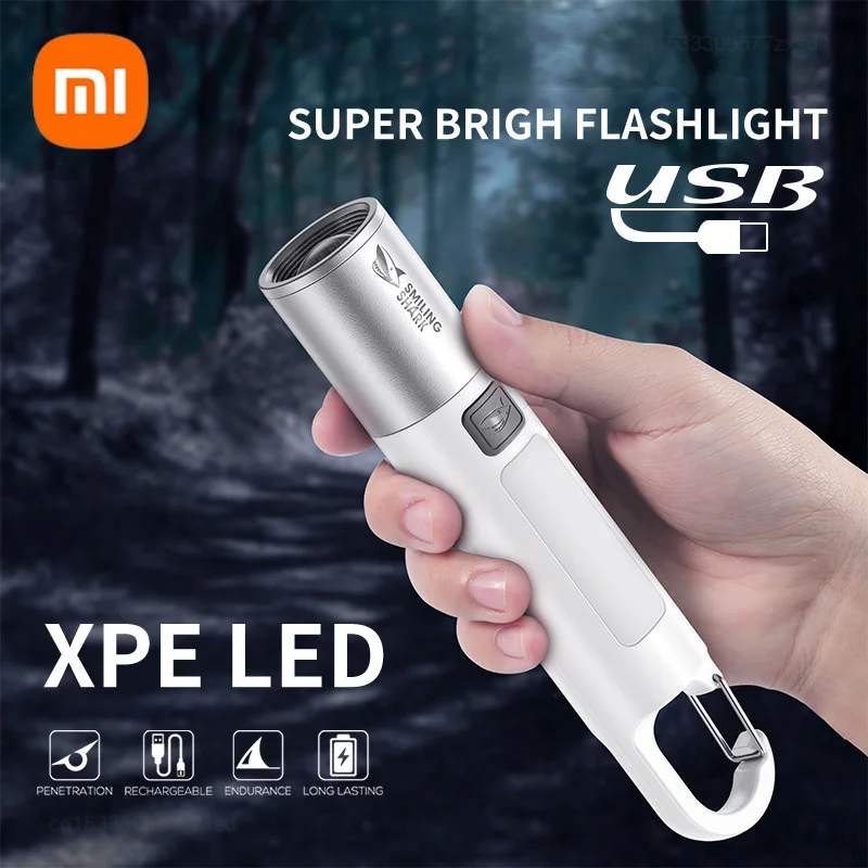 Xiaomi Multifunction Outdoor Flashlight Portable Strong Light Variable Focus with Outdoor Fishing Walking Camping Night Lights