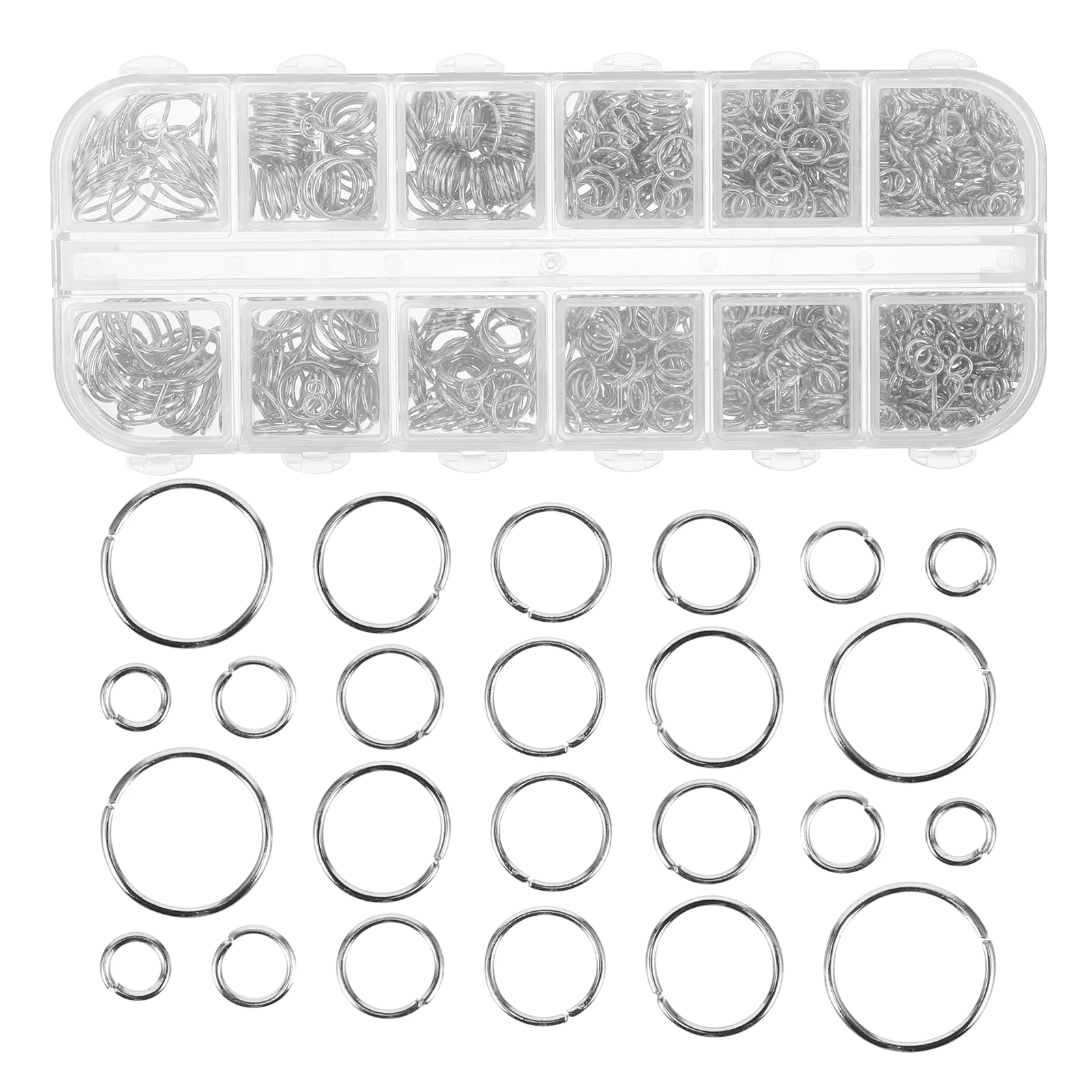 

1200 Pcs Metal Opening Ring Non-pierced Jump Rings Iron Jewelry Connector Charm for Diy Making Round