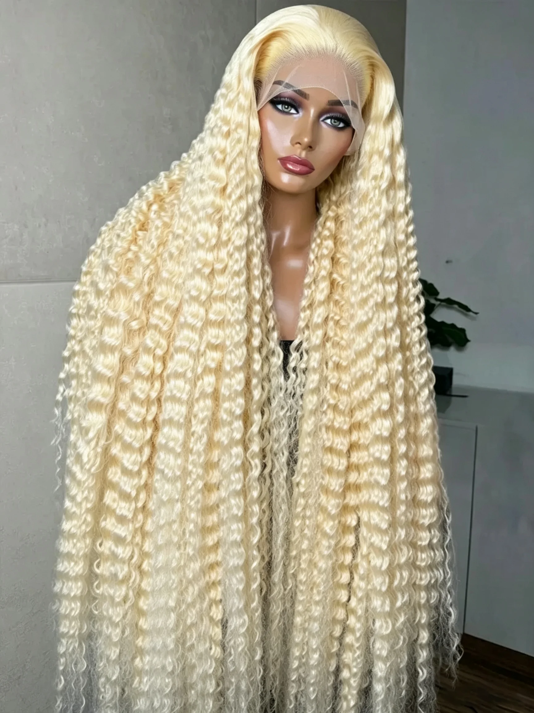613 Blonde HD Transparent Lace Frontal Wig 13×6 Curly Wave Lace Front Wigs Colored Curly Wigs 13x4 Deep Water Wave Brazillian Human Hair Wigs For Women