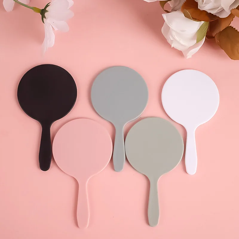 20 Pcs  Portable Handle Makeup Mini Handheld Circular Mirror,Women Girl Small Mirror,Easy Put In Bag,Cute Gift