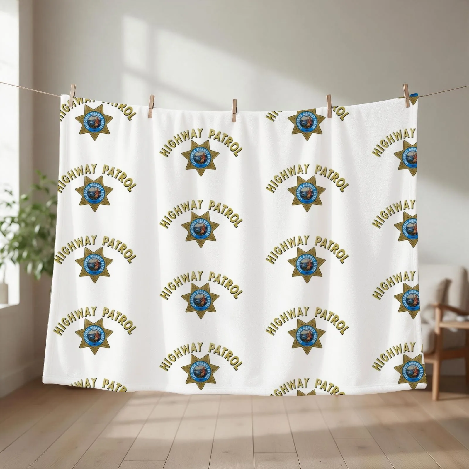 California Highway Patrol Throw Blanket