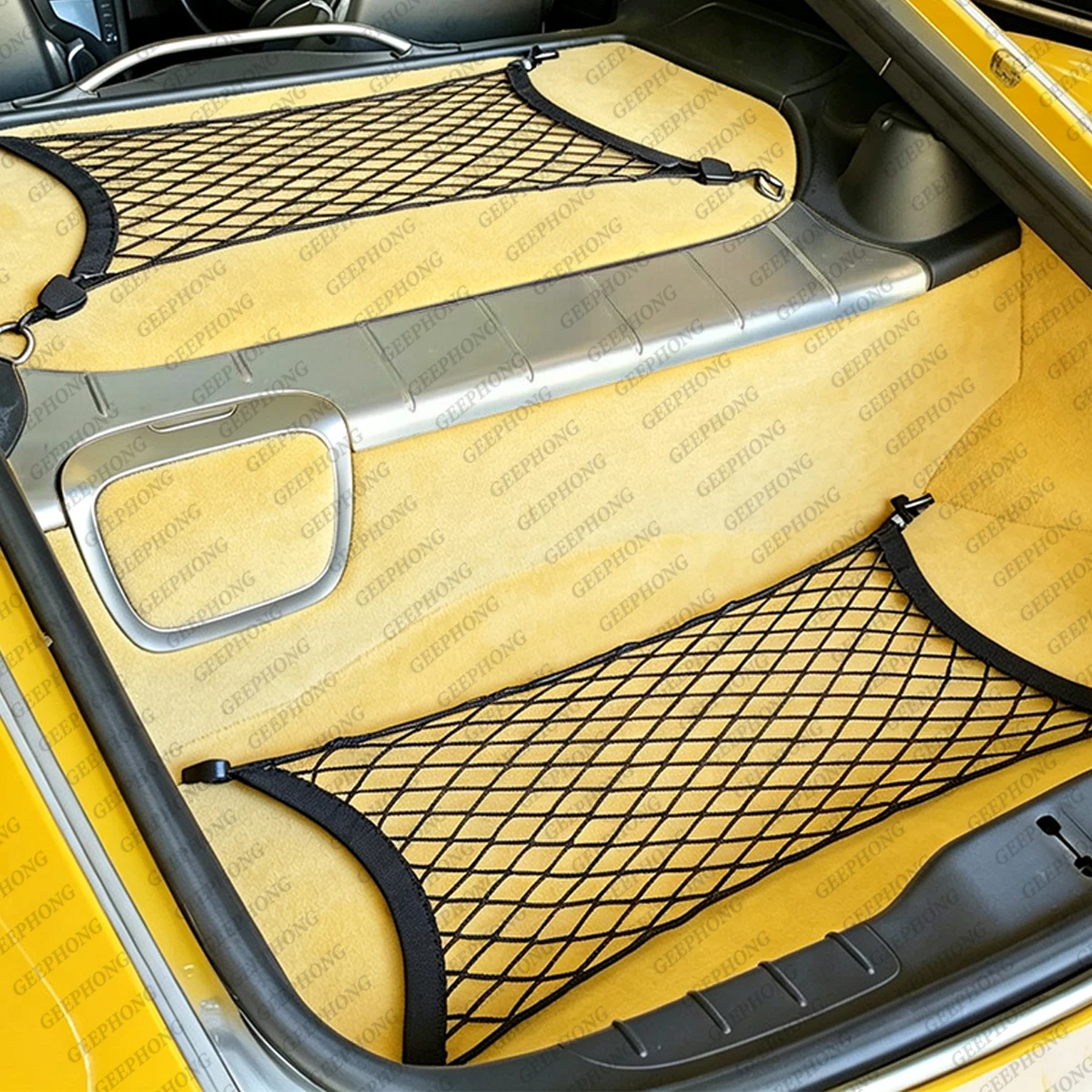 Trunk Floor Style Upper and Lower Cargo Nets For Porsche CAYMAN Interior Accessories 2006–2026 987/981/982