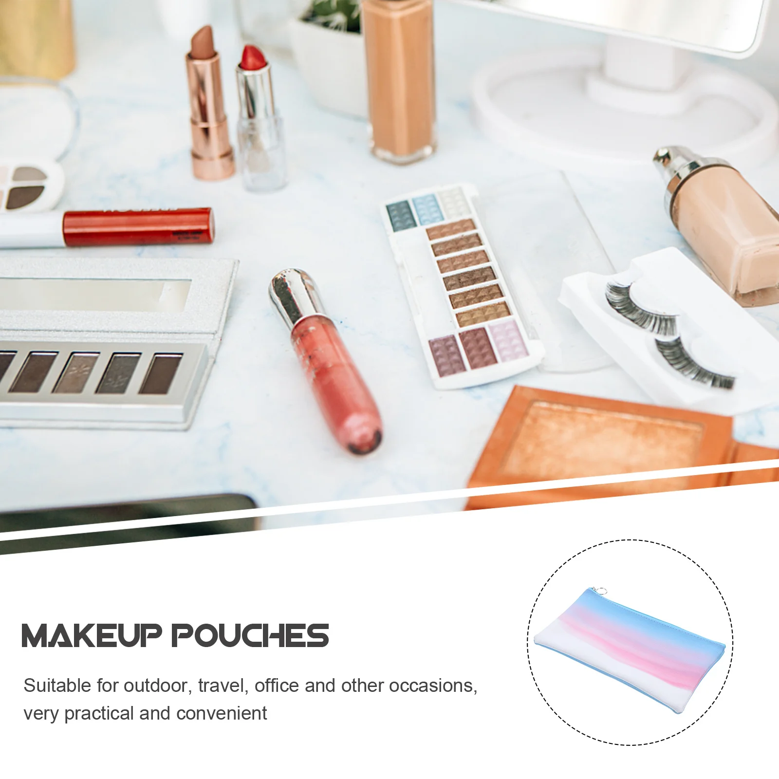 

Small Multifunctional Pouch Durable Lightweight Lipstick Bag Purse Organizer Travel Makeup Storage Case for Women