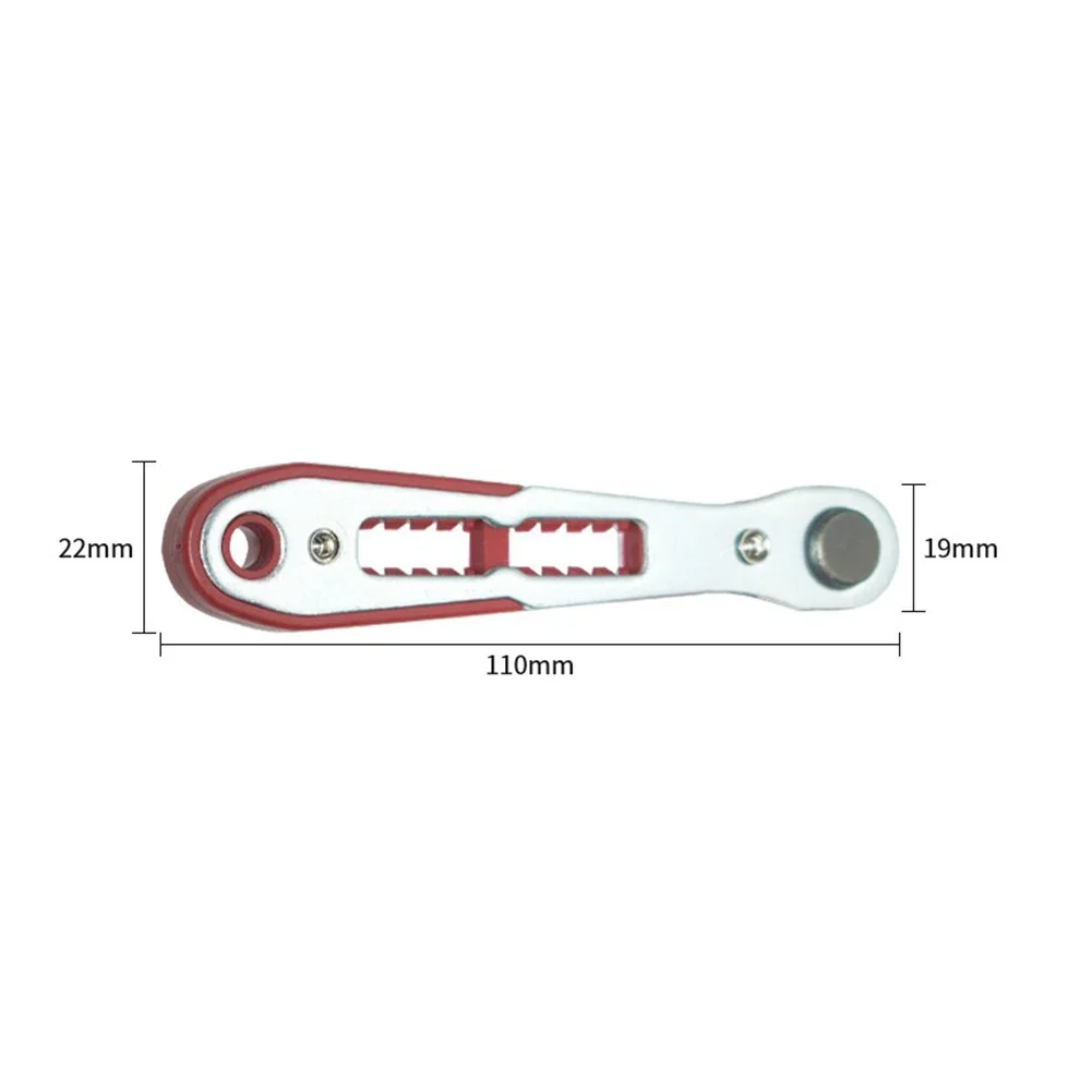 Two Way Mini Ratchet Wrench Hexagon Torx Bidirectional Control For Single Double Head Adjustable Screwdriver Drill Bits