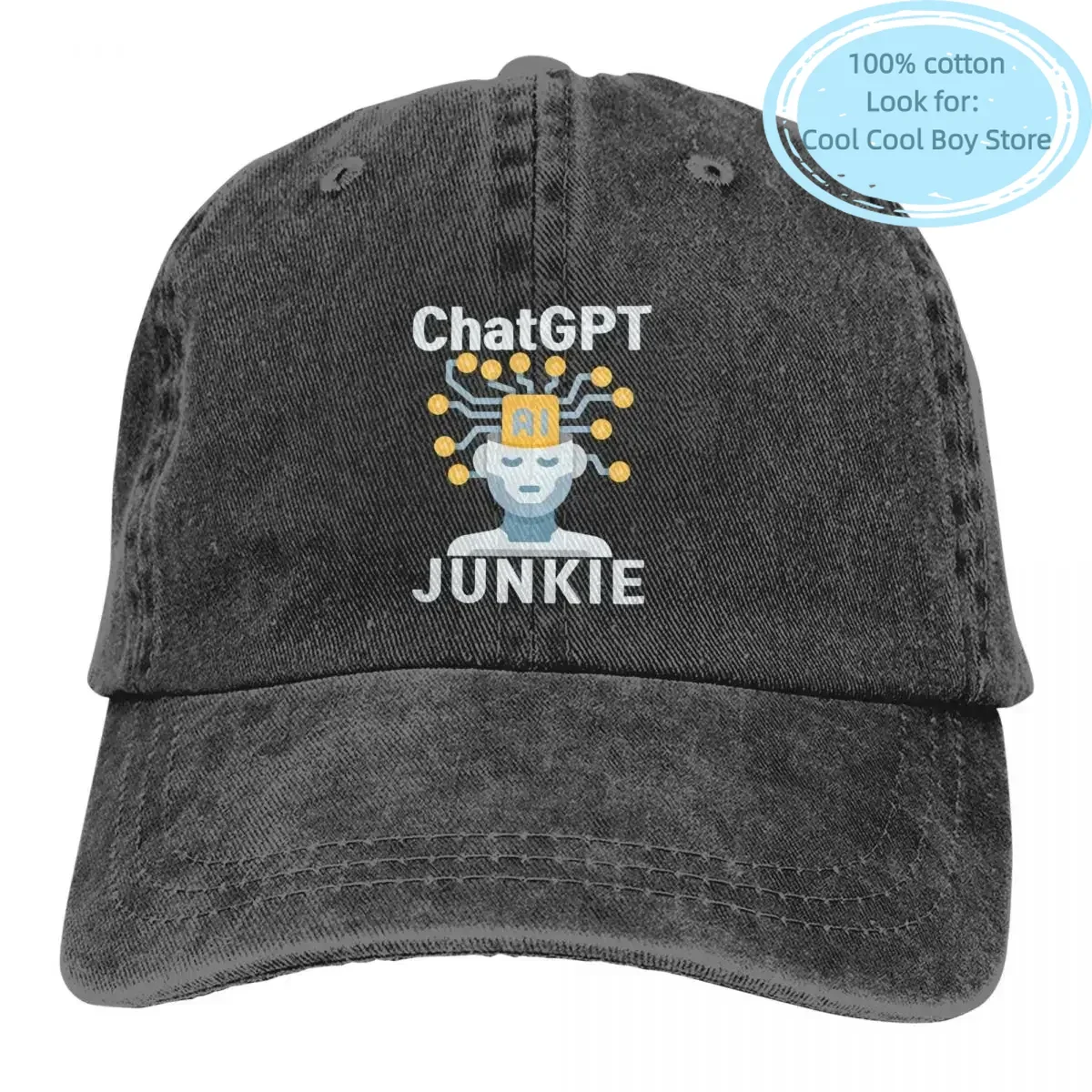 Summer Cap Sun Visor Chatgpt Junkie Hip Hop Caps ChatGPT Cowboy Hat Peaked Trucker Dad Hats