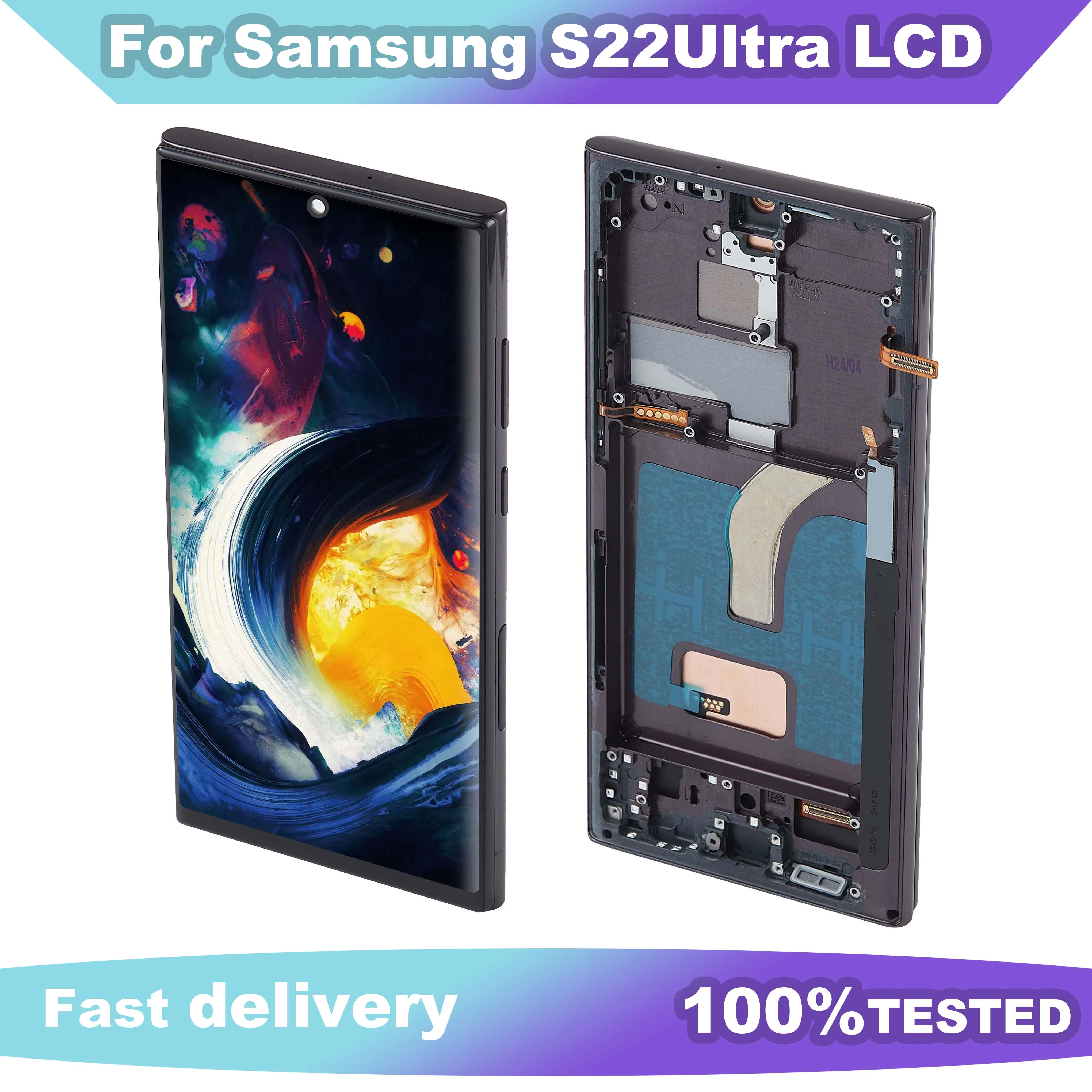 Conjunto de pantalla TFT LCD S22 Ultra para Samsung Galaxy S22 Ultra pantalla Lcd reemplazo de pantalla táctil Digital