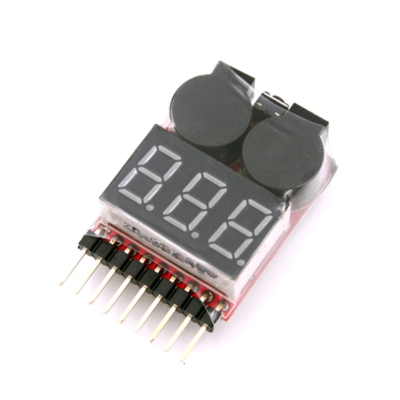 BX100 1-8S Lipo/Li-ion/Fe Battery Voltage 2IN1 Tester Low Voltage Buzzer Alarm