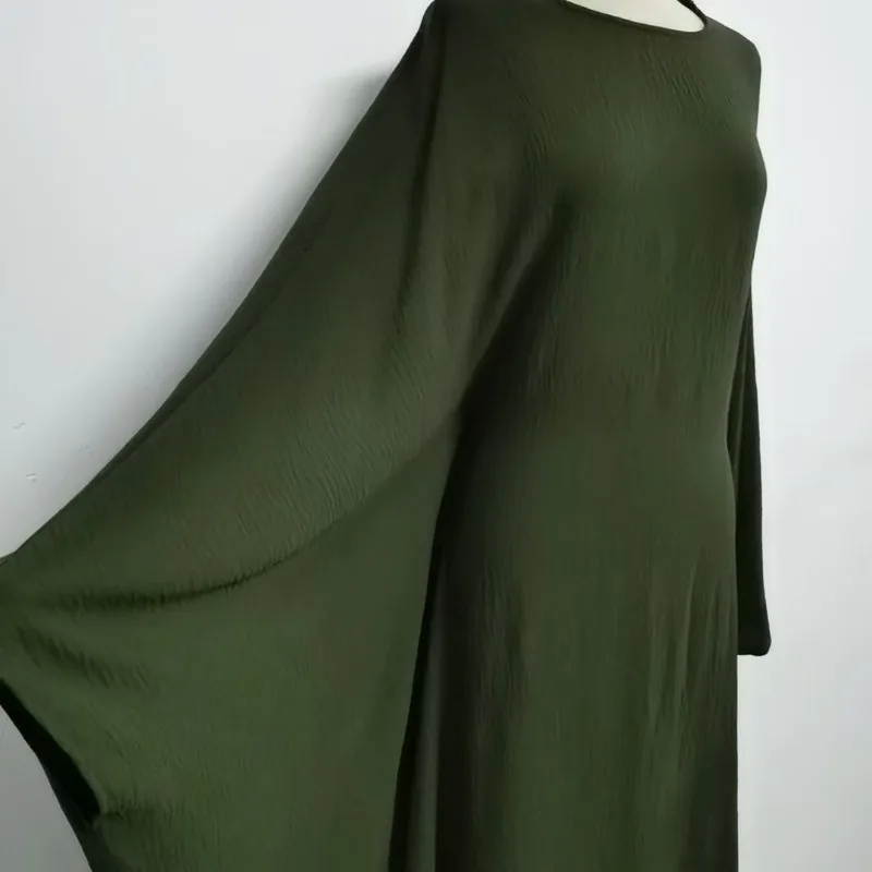 2024 Nuovo Ramadan Abaya Femme Dubai Party Vita Robe Femme Musulman Manica a pipistrello Abito da donna